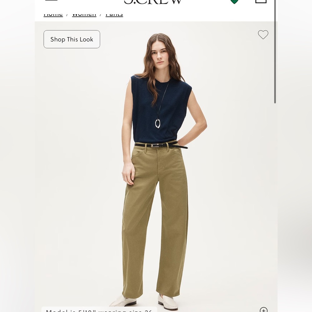 J crew Zoe barrel pant in chino NWT sz 25